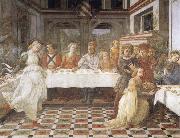 Fra Filippo Lippi The Feast of Herod Salome's Dance oil on canvas